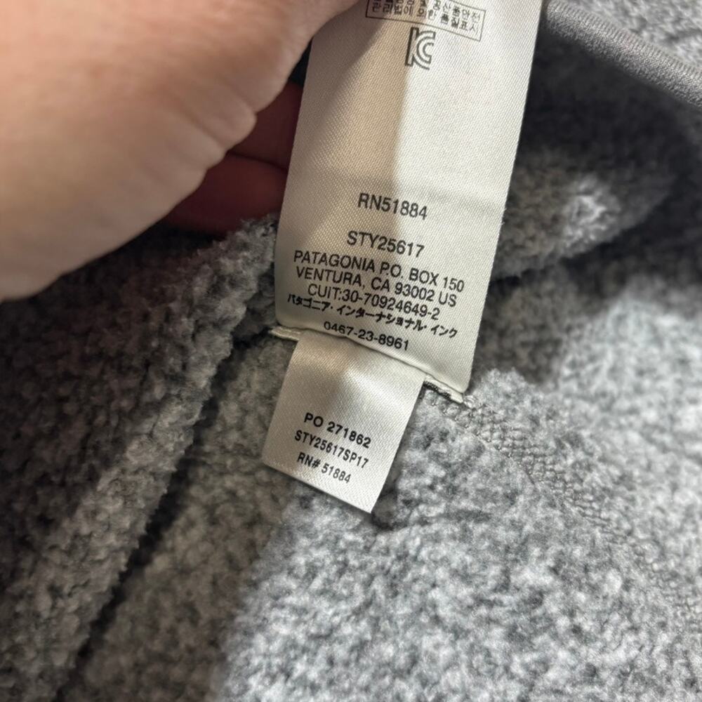 Patagonia Women's Sweater 1/4 Zip Fleece Pullover Size Medium Heather Gray - Picture 8 of 12